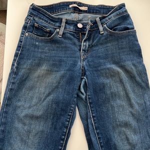 Levis 815 Womens Curvy Bootcut Dark Wash Stretch Jeans 26